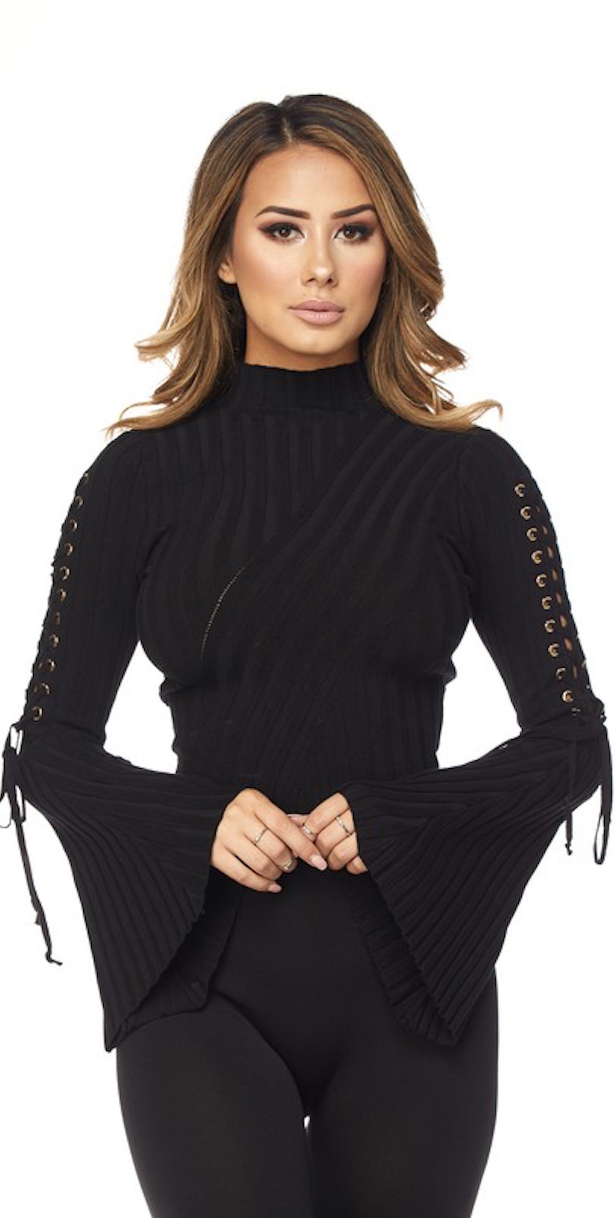 black bell sleeves