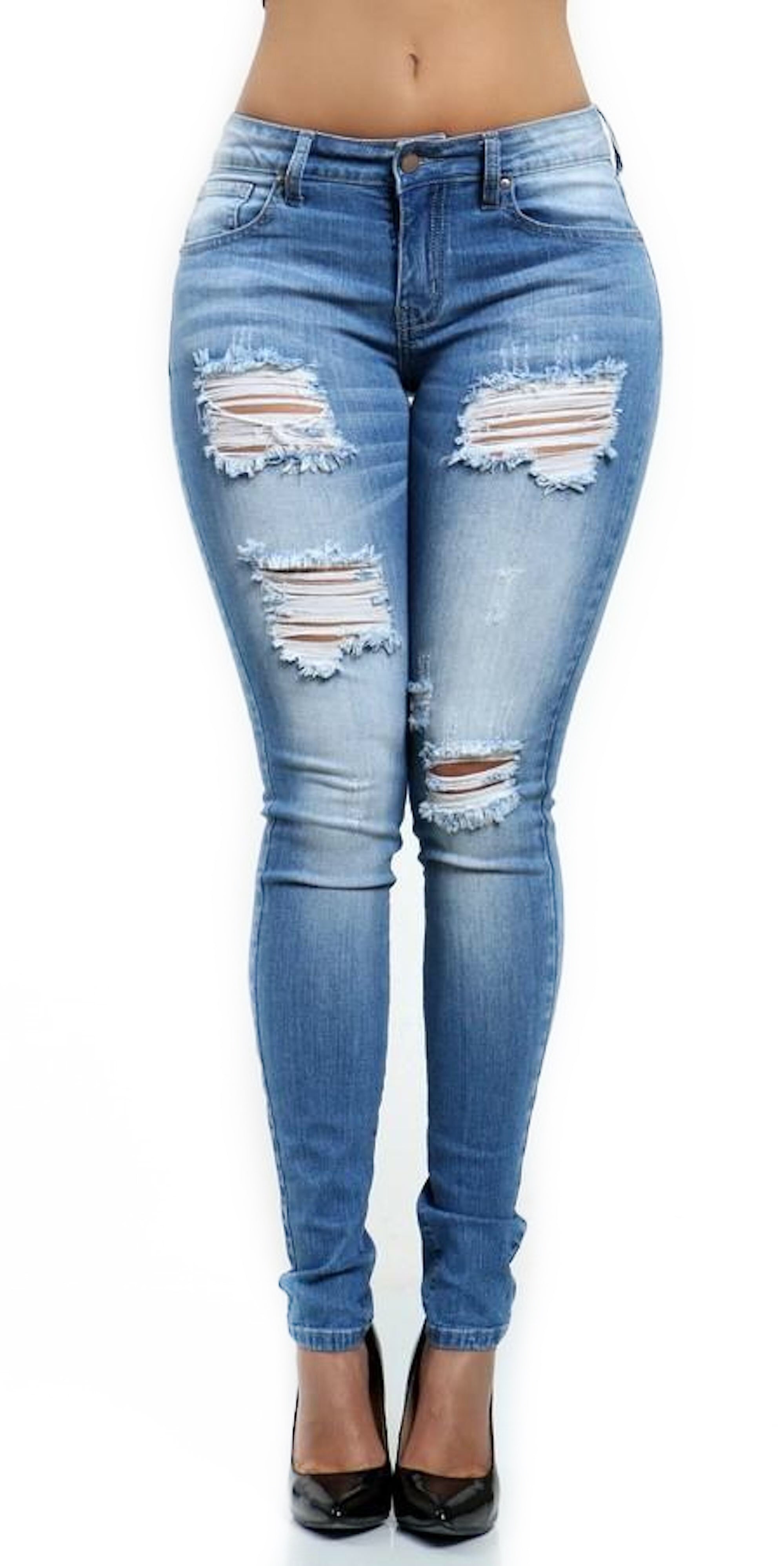 washed out ripped jeans