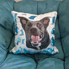 Sequin pillow of your pet