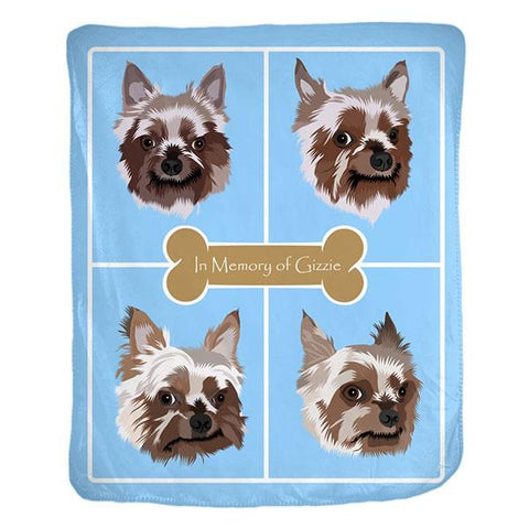 Personalized pet memorial gift blanket