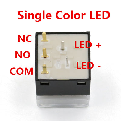 Illuminated Square 15mm Tactile Buttons - Various Colors from PMD Way with free delivery worldwide