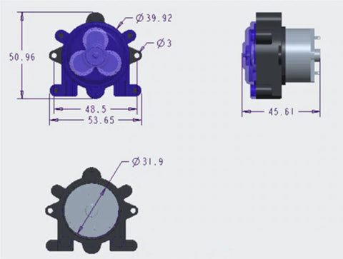 6V Peristaltic Pump - 65mL/minute from PMD Way with free delivery worldwide