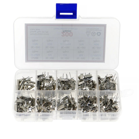 Assorted HC-49S Crystal Oscillator Pack - 200 Pieces from PMD Way with free delivery worldwide