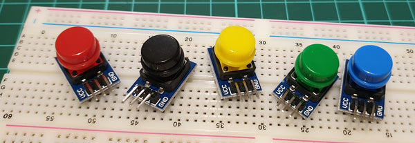 Tactile Button Breakout Boards in packs of five from PMD Way with free delivery worldwide