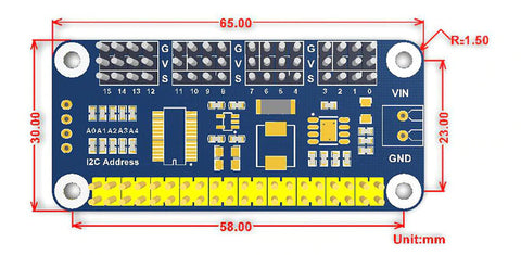 16 Channel 12 Bit PWM Servo Driver pHAT for Raspberry Pi from PMD Way with free delivery worldwide