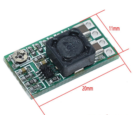 Tiny 4 to 24V DC to Adjustable Output 3A DC DC Buck Converter Module in packs of two from PMD Way with free delivery worldwide