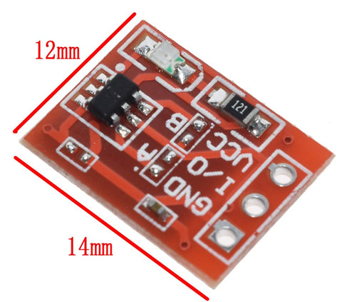 TTP223 Latching/Momentary Single Channel Touch Sensors in packs of five from PMD Way with free delivery worldwide