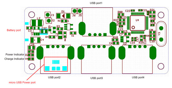 USB Hub and Power Manager pHAT for Raspberry Pi Zero from PMD Way with free delivery worldwide