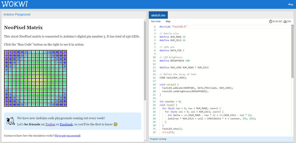 Check your WS2812B NeoPixel code in a web browser