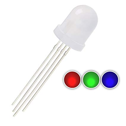 Diffused RGB (tri-color) 10mm LED (10 pack)