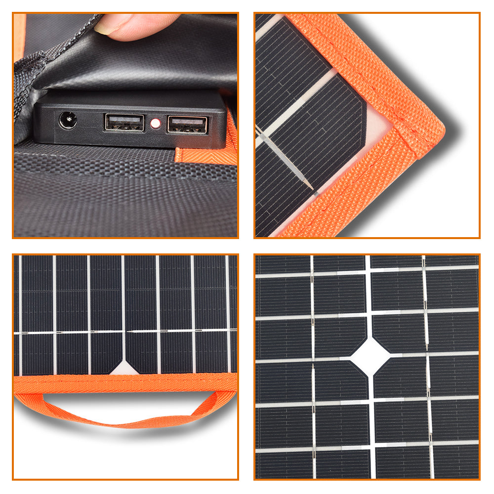 Power your USB devices using energy from the sun with this folding 50W Solar Power USB Supply from PMD Way with free delivery worldwide