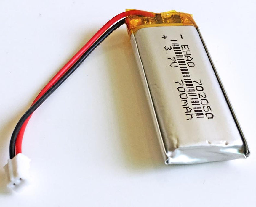 Lithium Ion Polymer Battery - 3.7v 700mAh 702050 — PMD Way