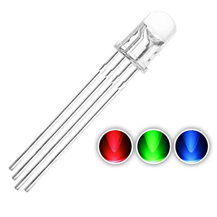 LED RGB 5mm Clear CA (5-Pack)