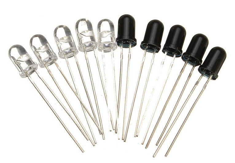 5mm Infra Red IR LEDs - Transmitter and Receiver - 5 Pairs — PMD