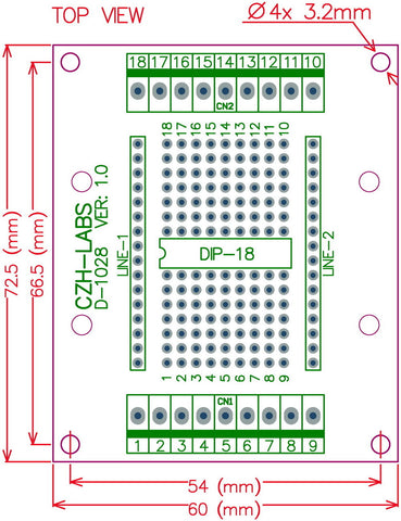 Useful DIP-18 IC Terminal Block Boards from PMD Way with free delivery worldwide