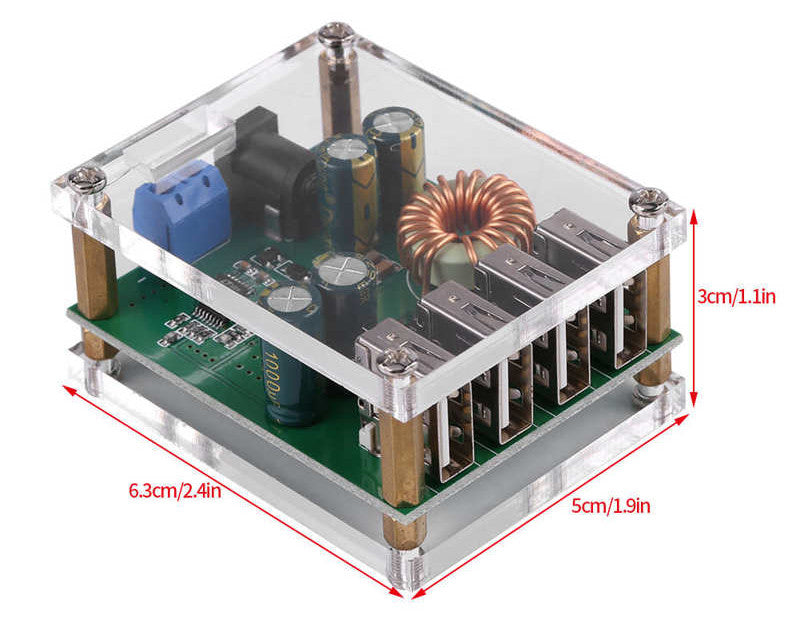 7-60V DC to 5A Four USB Socket Board from PMD Way with free delivery worldwide