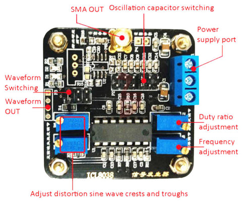 Great value ICL8038 Sine Triangle Square Wave Signal Generator Module with SMA output from PMD Way with free delivery worldwide