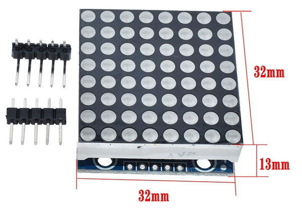 MAX7219 8x8 LED Matrix Modules in packs of ten from PMD Way with free delivery, worldwide