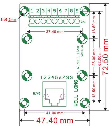 Useful RJ45 8P8C 1-Way Buss DIN Rail Terminal Block Breakout Board from PMD Way with free delivery worldwide