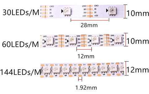 Range of WS2813 Addressable RGB LED Strip from PMD Way with free delivery worldwide