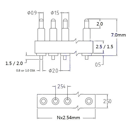 Inline Pogo Pin Headers - SMD and PTH from PMD Way with free delivery worldwide