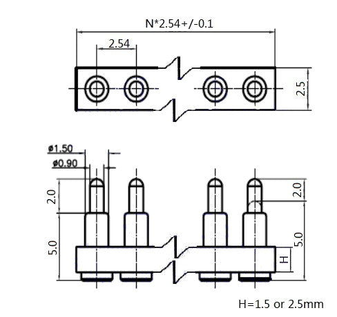 Inline Pogo Pin Headers - SMD and PTH from PMD Way with free delivery worldwide