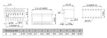 Piano Style DIP Switch - 10 Way - 10 Pack from PMD Way with free delivery worldwide