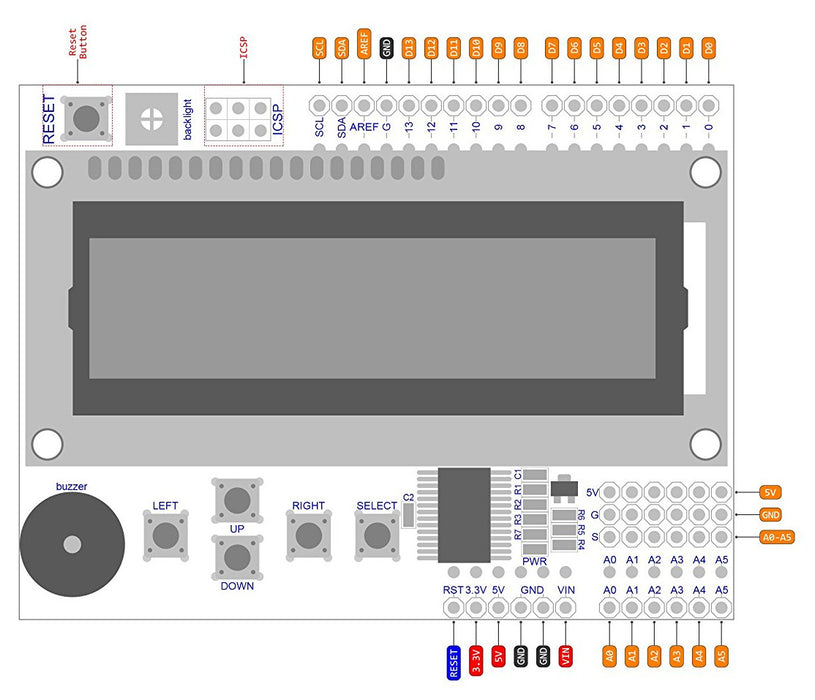 Lcd keypad shield схема