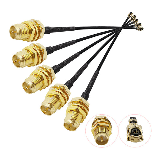 10Pcs 25CM Extension Cord U.FL IPX to RP-SMA Female Connector