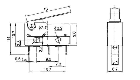 3A 250V SPDT Microswitches in packs of ten from PMD Way with free delivery worldwide