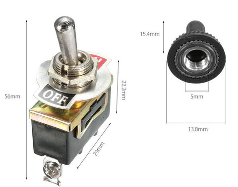 Heavy Duty 15A 250V SPST Toggle Switches in packs of five from PMD Way with free delivery worldwide