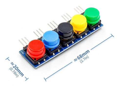 Tactile Button Breakout Boards in packs of five from PMD Way with free delivery worldwide