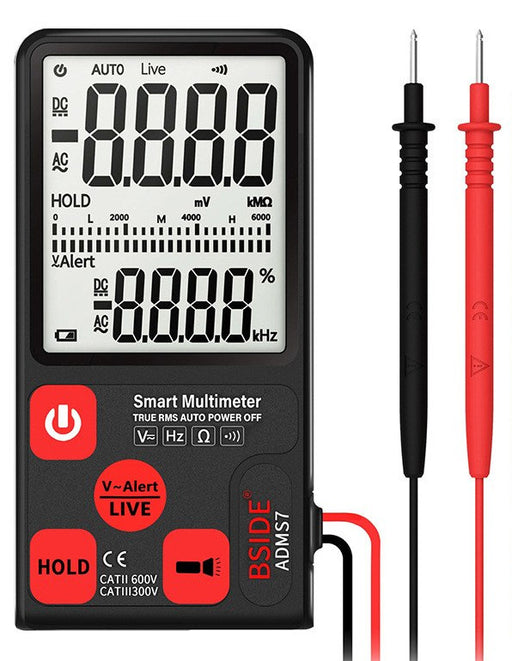 Multimetro digitale professionale BSIDE True RMS 8000 Tester analogico 20A  corrente DC AC tensione capacità VFC ohm batteria test Hz