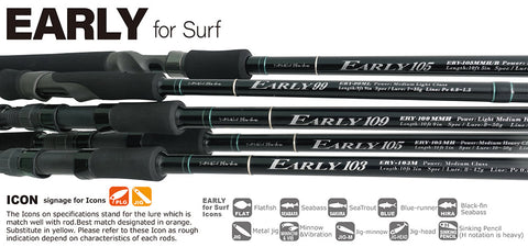 Yamaga Blanks Early for Surf 105MH Surf Casting Fishing Rod – GT