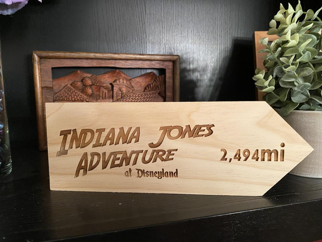 Your Miles to Indiana Jones Personalized Sign