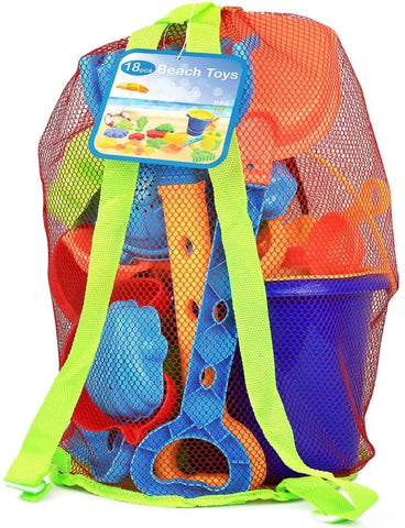 baby beach mesh bag with toys