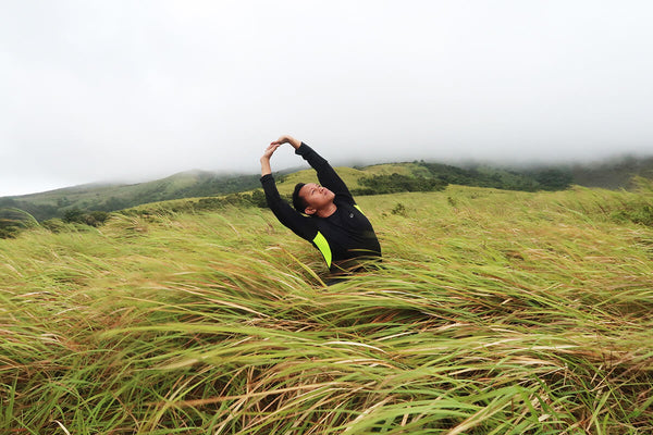 Guy Stretching