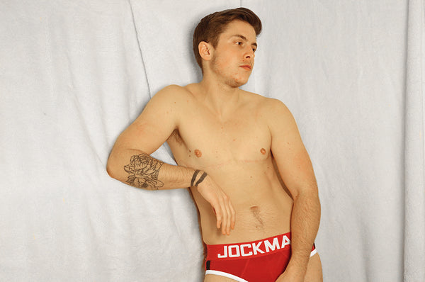 Thomas Wearing Red Jockmail Briefs