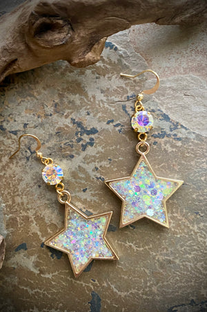 Star Light, Star Bright Glitter Earrings - Jensa Jo's