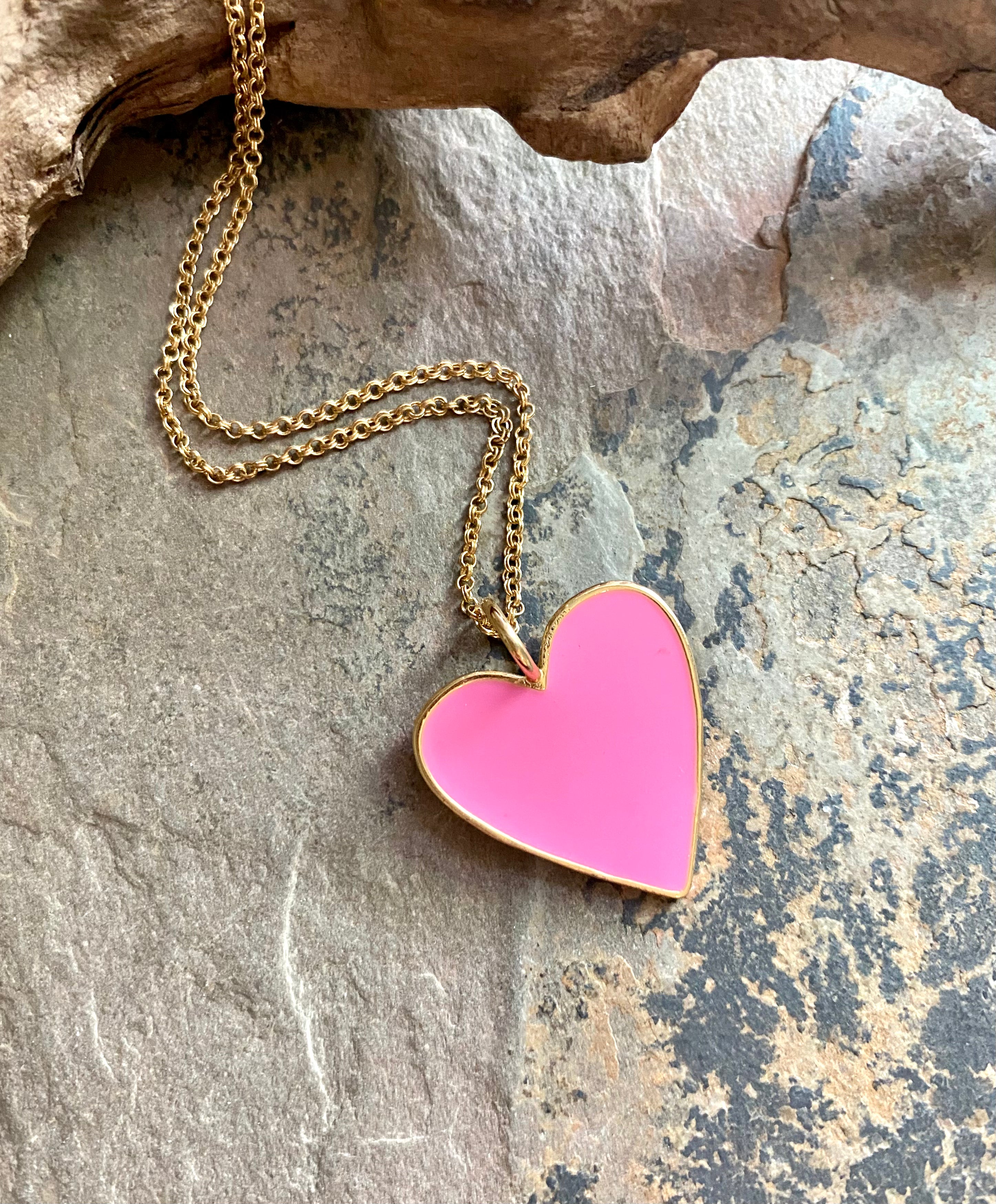 Cali Pink Heart Necklace