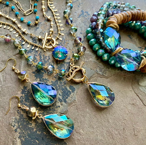 Crystal Mermaid Toggle Necklace - Jensa Jo's