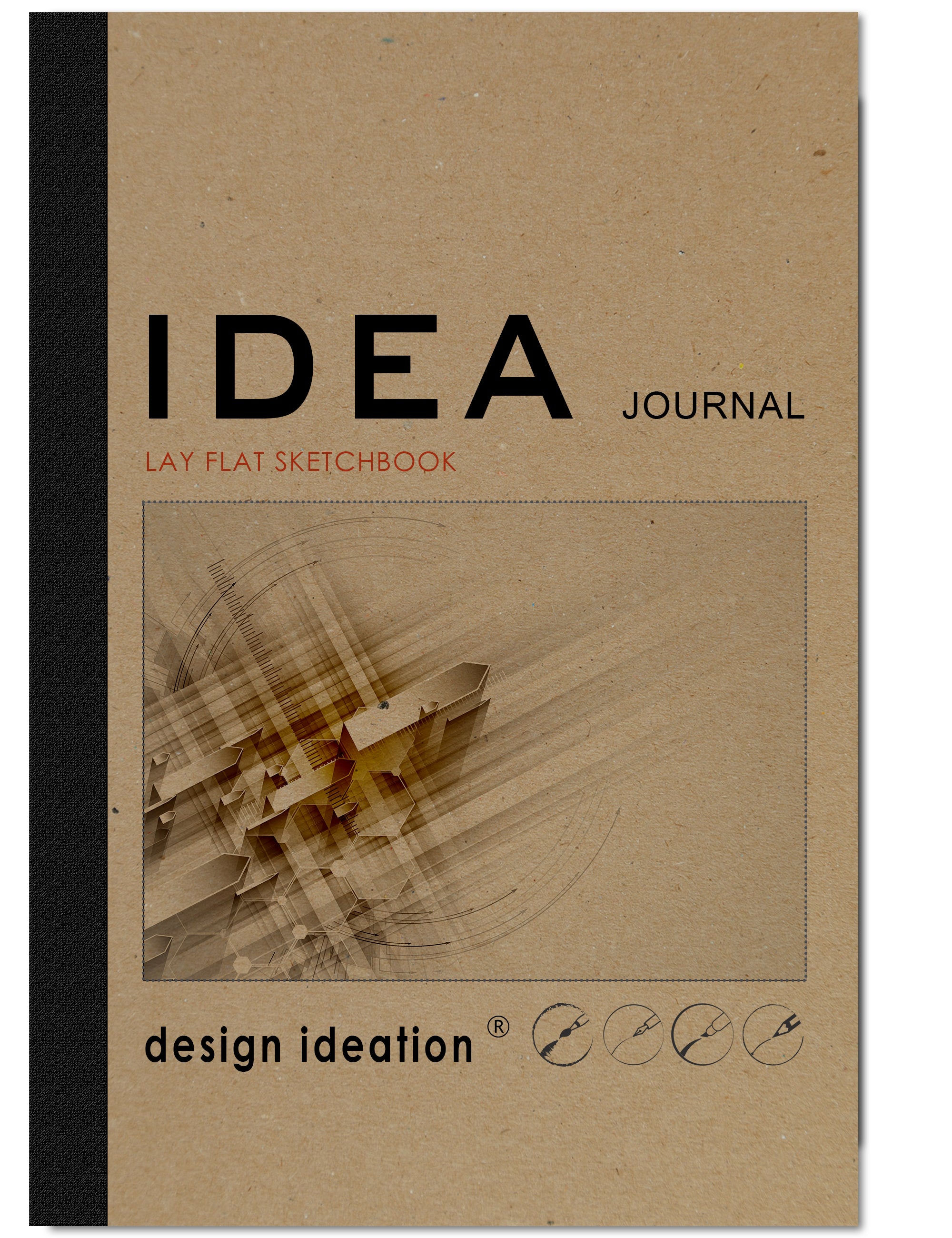 IDEA JOURNAL LAY FLAT Sketchbook. Removable sheet, journal style sketchbook. Multi-media. (5.5” x 8.5”) LF-50100-LS