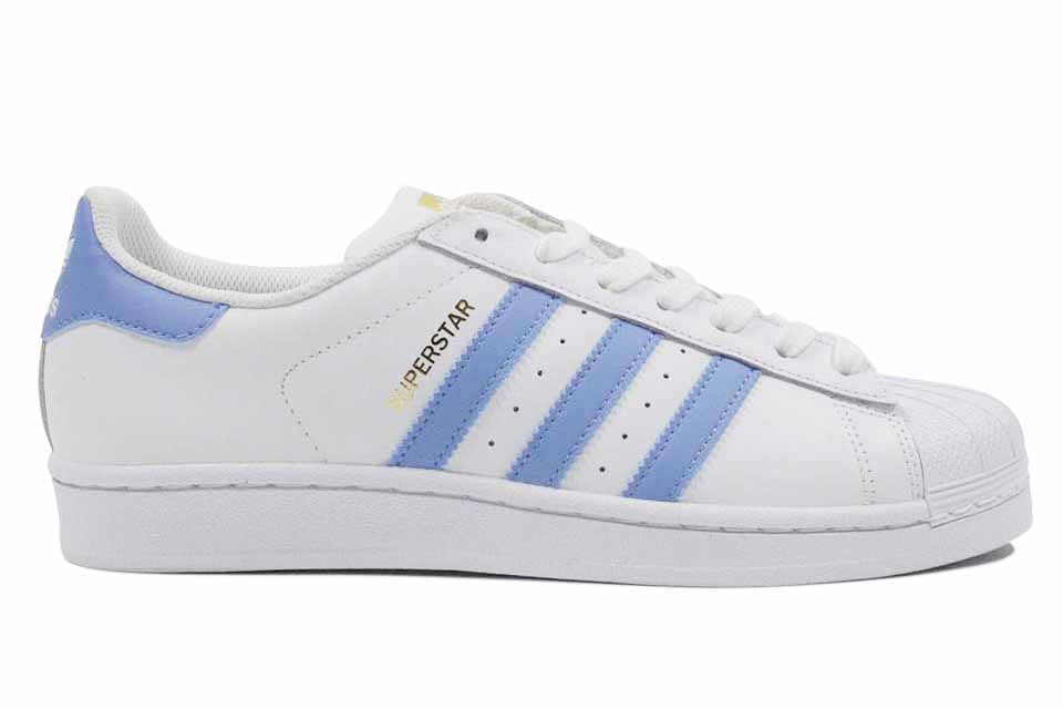 adidas superstar womens blue