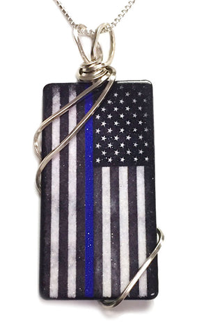 INOX Jewelry Thin Red Line American Flag Firefighter Military Style Dog Tag  Enamel Pendant with Chain SSP21846KREDNK1 - Paramount Jewelers