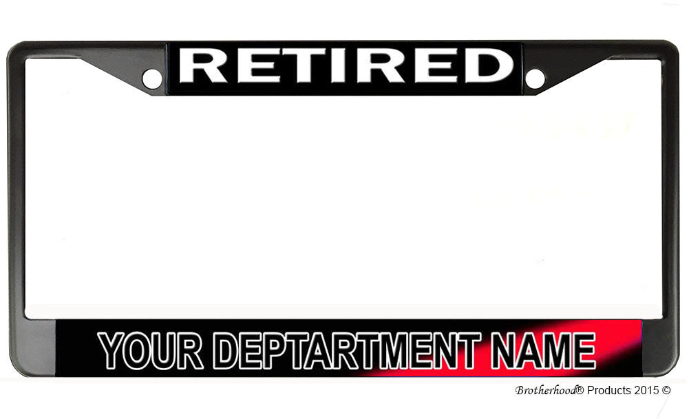 Retired Firefighter License Plate Frame - Personalized With Your Fire ...