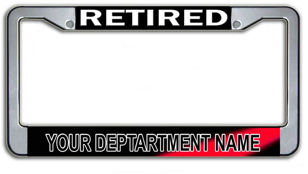 Retired Firefighter License Plate Frame - Personalized With Your Fire ...