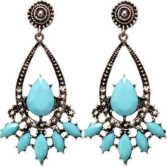 Turquoise Faceted Earrings
