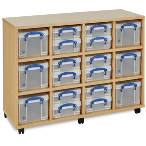 Really Useful Box Tray Storage Unit - 24 x 4L - 12 x 9L - Educational Equipment Supplies