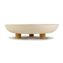 Wooden bowl with legs
