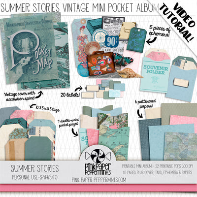 Butterfly Junk Journals & Printable Scrapbooking Ephemera Kit